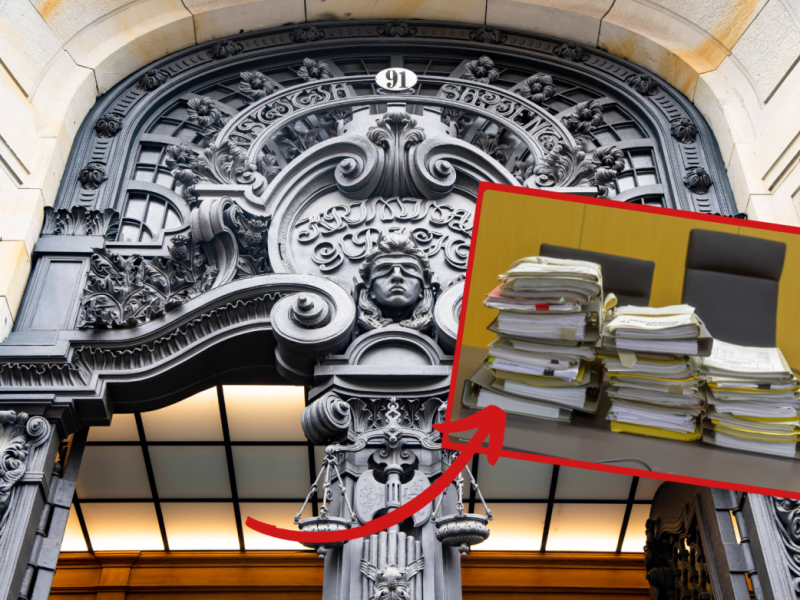 Akten stapeln- sich bei der Staatsanwaltschaft in Berlin