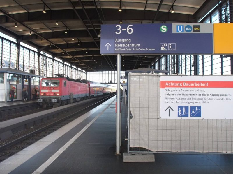 Bauarbeiten bei der Bahn in Berlin