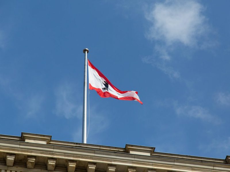 Berliner Flagge im Wind
