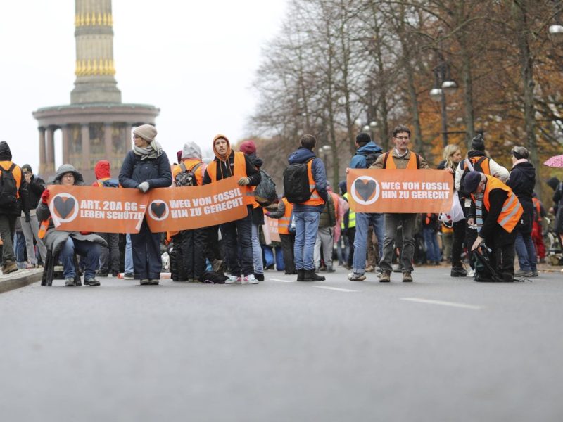 Letzte Generation in Berlin.