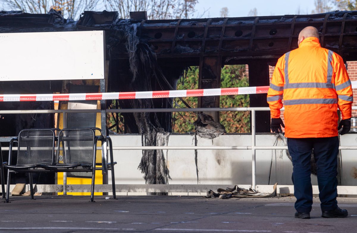 Am Bahnhof der S-Bahn Berlin in Ahrenfelde brannte am Samstag (2. November) ein Regionalzug vollkommen aus.