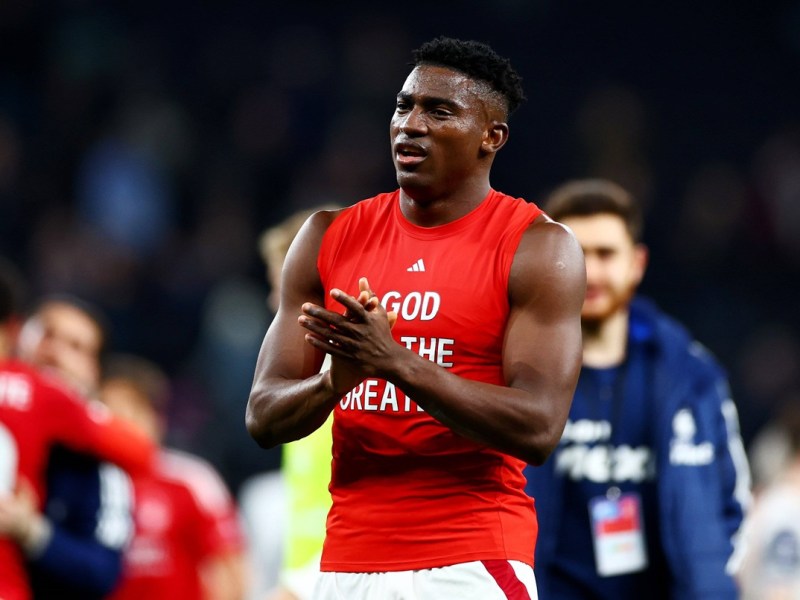 Taiwo Awoniyi, Ex-Spieler von Union Berlin, nach einem Spiel für Nottingham Forest.