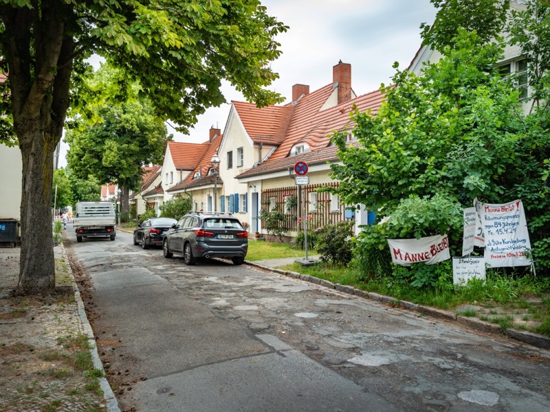 Die Siedlung am Steinberg setzt sich seit Jahren gegen zu hohe Mieten in Berlin zur Wehr.