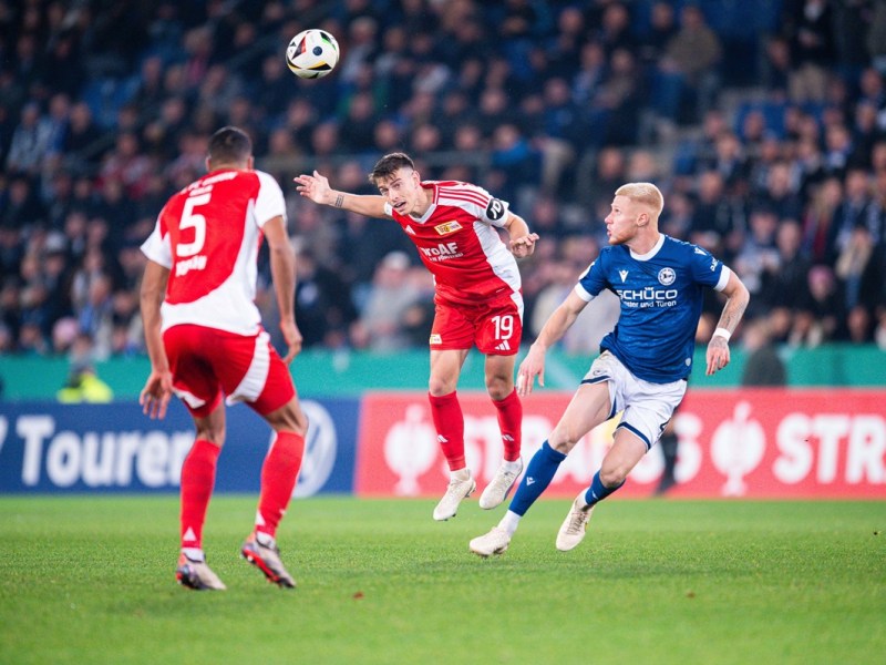 Louis Oppie beim Pokalspiel gegen Union Berlin.